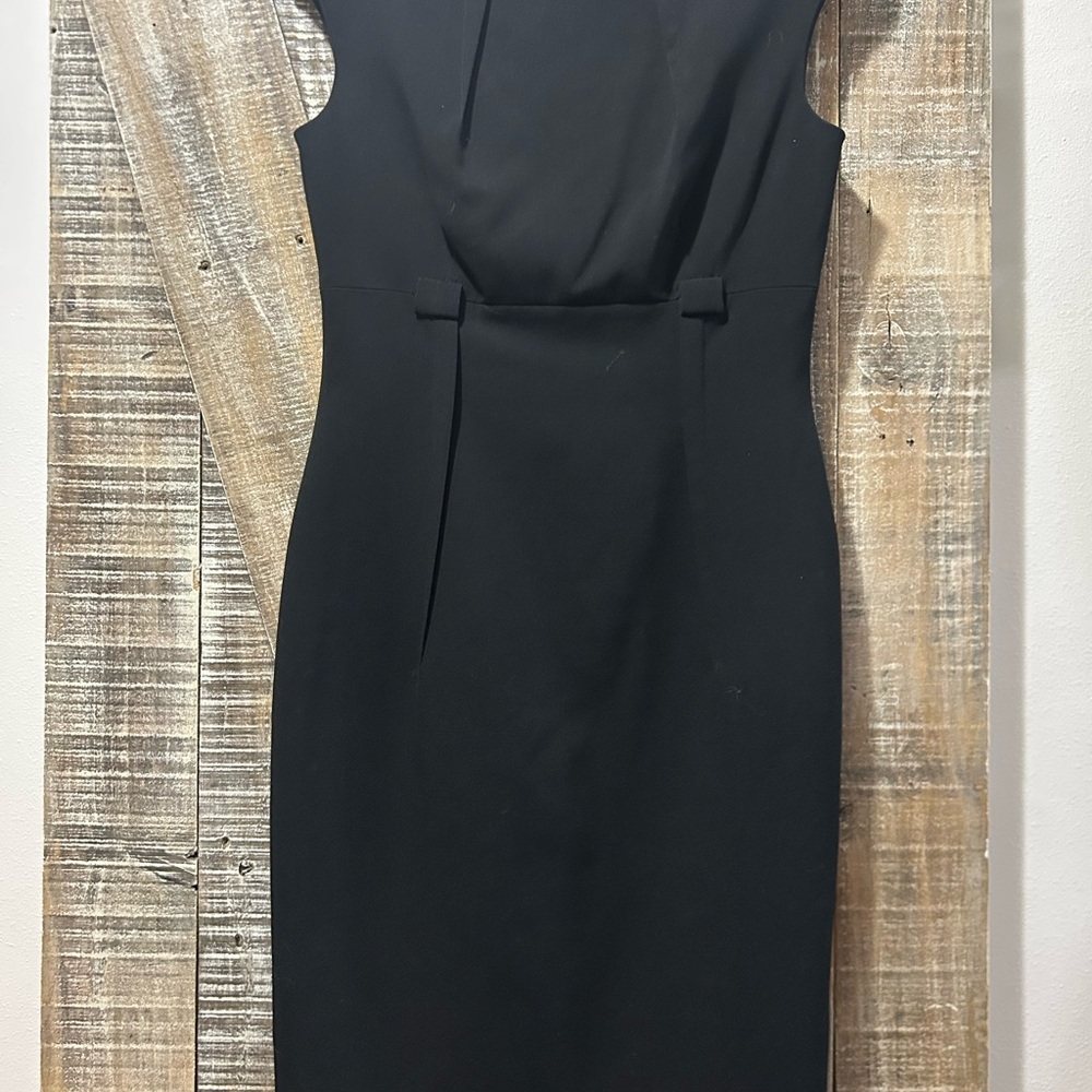 Calvin Klein Black Mock Neck Sleeveless Sheath Dress
